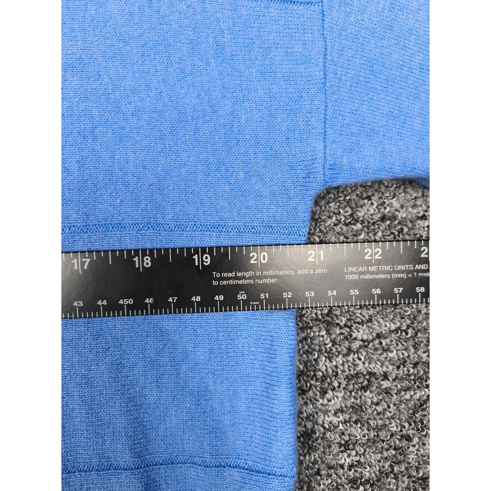 Zaket & Plover Sweater XS Blue Cashmere Cotton Colorblock Neon Knit Top - Picture 7 of 10